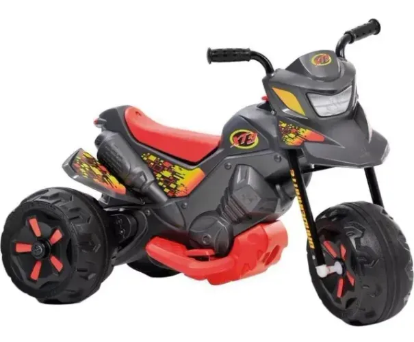 Triciculo elétrico Xt3 infantil 6v vermelha com cinza nova