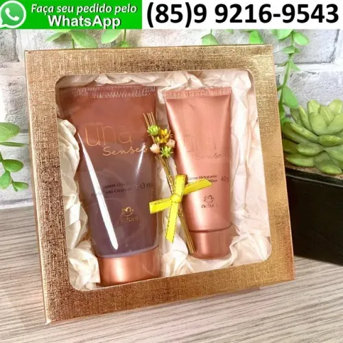 Kit Presente Natal Lembrancinha Amigo Oculto Hidratante Sabonete Natura Una Senses