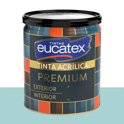 Tinta Acrílica Acetinada Eucatex Verde-marina 800 ml
