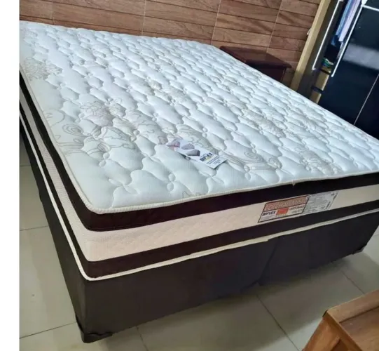 Cama Box de Casal com Colchão D45 Ortopédico