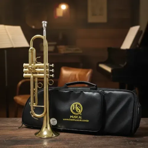 Trompete Profissional Hs Musical 1048 Sib NOVO c/ NF - Parcelo Cartão - Envio Todo Brasil