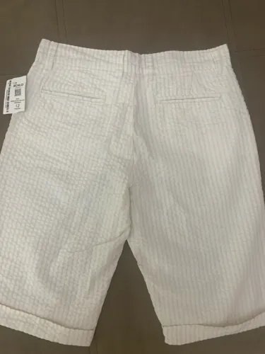 Shorts Infantil Branco Texturizado RCHLO - Tamanho 12