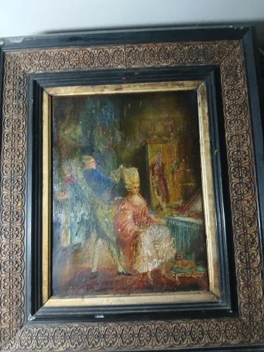 Pintura ao óleo antiga 