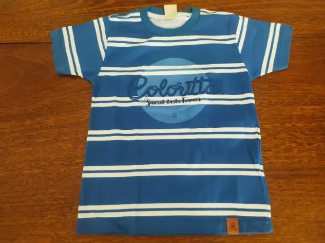 Camisa Infantil Listrada Azul