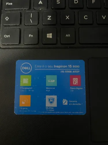 Notbook dell inspirou 15 5000