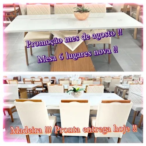 Mesa de Jantar 6 Lugares Nova - Promoção de Agosto!