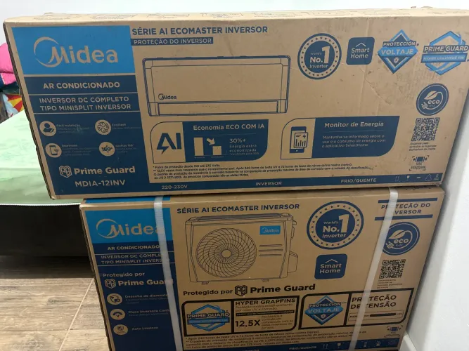 Ar-Condicionado Midea Inverter 12.000 BTUs Quente/Frio - Lacrado + Kit Instalação