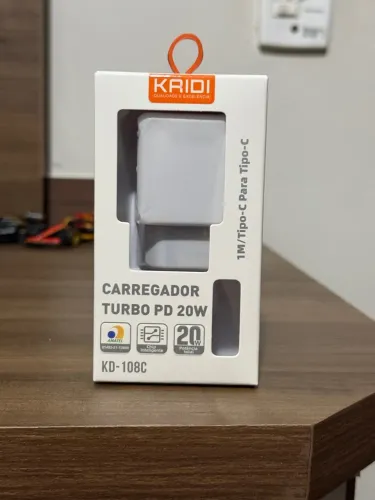 Carregador Turbo PD 20W Tipo-C KRIDI