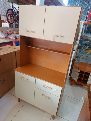 Armário de Cozinha com 4 Portas e Prateleiras