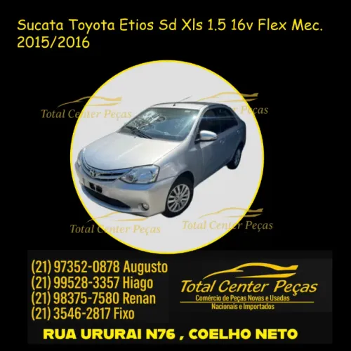 Jogo de Roda Toyota Etios Sd Xls 1.5 16v Flex Prata