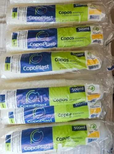 Copos descartáveis 500 ml (150 un) CopoPlast
