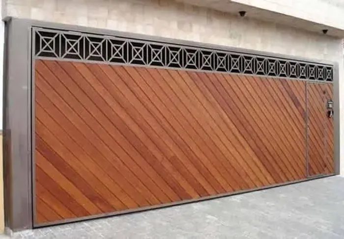 Portão Basculante Madeira 6.00x2.50