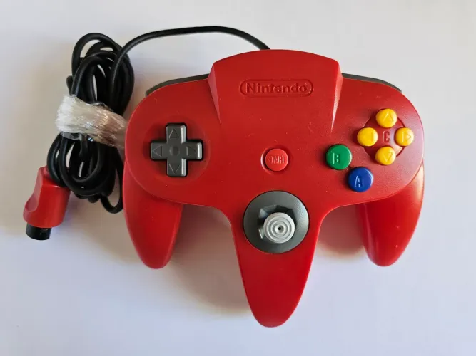 Controle N64 Vermelho Original japonês Em bom estado 