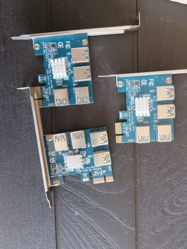 Kit com 3 Adaptadores PCI-E 1x para 16x USB 3.0 (Riser)