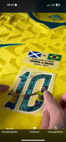 Patch Camisas Seleção Brasileira CBF Amarela e azul Copa do mundo FIFA 2026