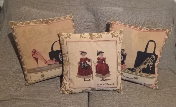 Almofadas vintage estilo gobelin