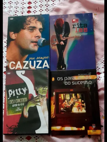 KIT 4 DVS NACIONAIS(CAZUZA , RITA LEE, PITT, PARALAMAS DO SUCESSO)