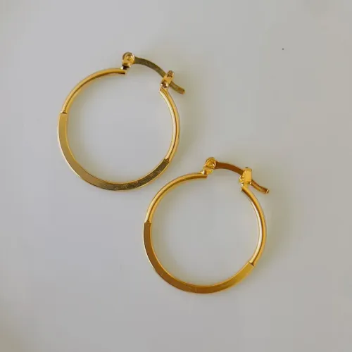 Argola folheada a ouro 18 k