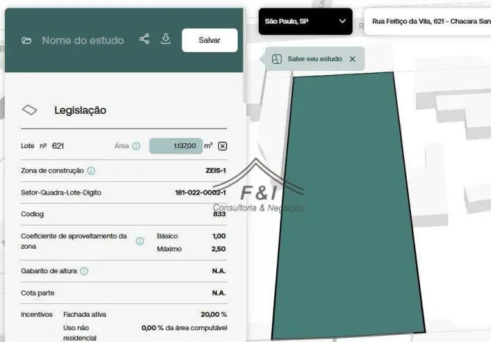 Terreno à venda, 1137 m² por R$ 1.350.000,00 - Chácara Santa Maria - São Paulo/SP