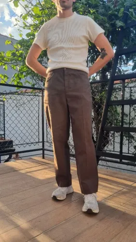 Calça de Alfaiataria marrom, tamanho 40/42