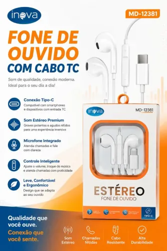 Fone de ouvido tc