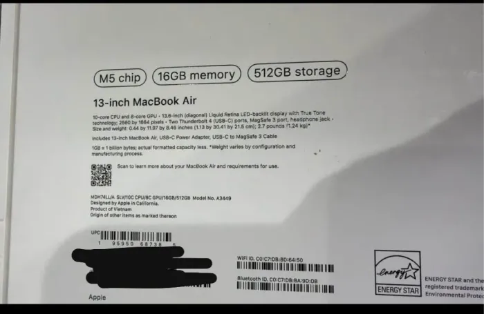 MacBook m5 2026 (LACRADO) 528gb