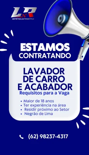 Oportunidade de emprego em Estetica automotiva