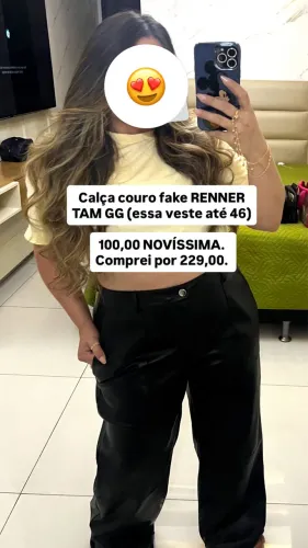 CALÇA COURO FAKE N46
