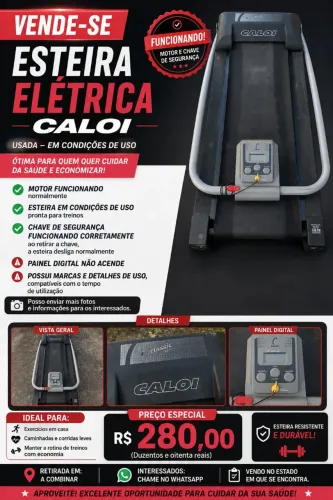? ESTEIRA ELÉTRICA CALOI - FUNCIONANDO ?