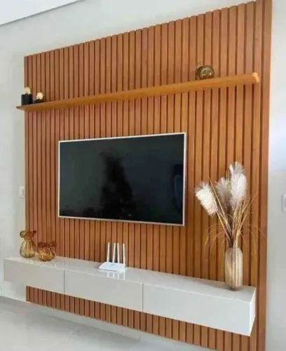 painel ripado grande com nicho pronta entrega
