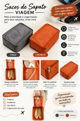 Saco de sapato pra viagem