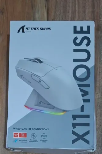 Mouse Gamer Sem Fio Attack Shark X11