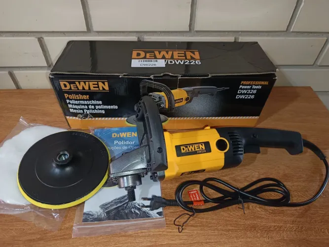 Politriz Profissional Grande 1300w 220v com todos acessórios