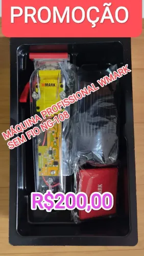MÁQUINA DE CORTAR CABELO WMARK NG 108 SEM FIO NOVAS LACRADAS 