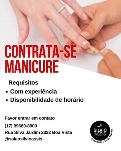 Vaga p/ manicure tradicional