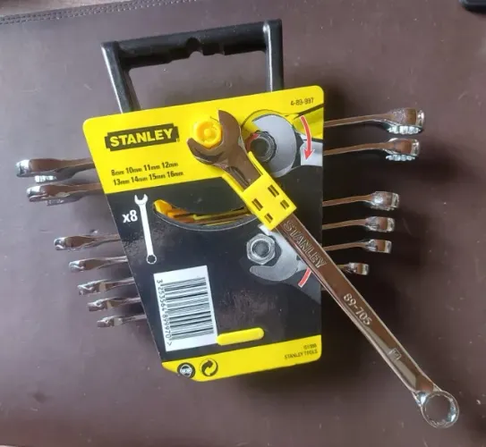 Jogo de chave combinada 8 peças 8 a 16mm COM ESTOJO - STANLEY (MADE IN USA)
