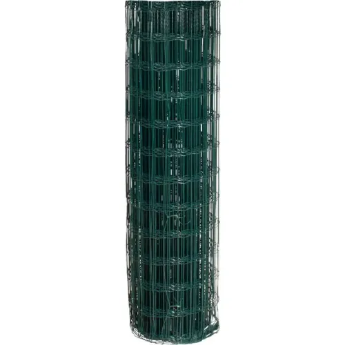Tela alambrado, verde, malha 10 cm x 5 cm, fio 2,5 mm, com 1,5 m x 25 m (altura x comprime
