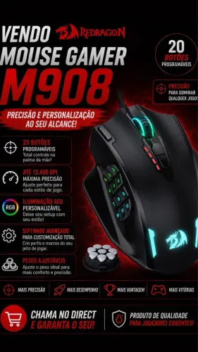 Mouse redragon X 20 botões