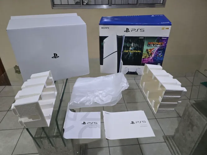 Ps5 Slim somente caixa com divisórias e manuais originais Sony