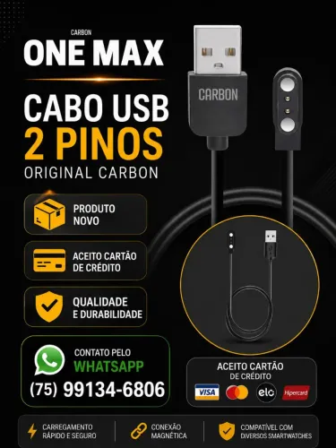 Cabo USB 2 Pinos Original Carbon (carregador)