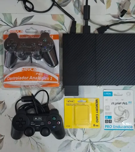 PS2 ((Play2)) completo pronto pra jogar com 15 jogos e 2 controles!