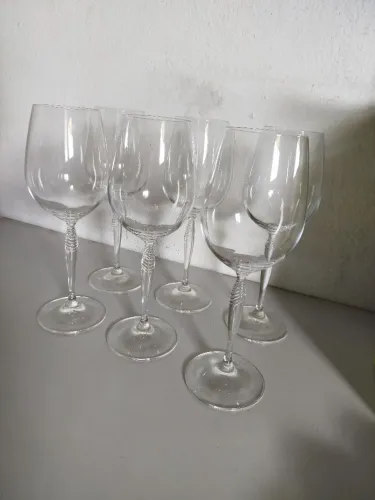 Jogo 6 Taças Vinho 440ml Cristal ecológico Bohemia Keira - Novas/Sem Uso