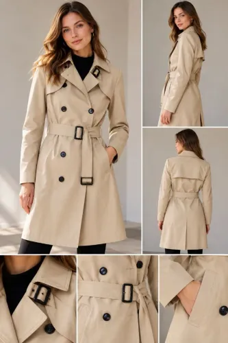 Trench Coat Zara Woman Bege Feminino P S Small Clássico