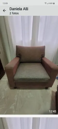 Poltrona retro vintage madeira de lei