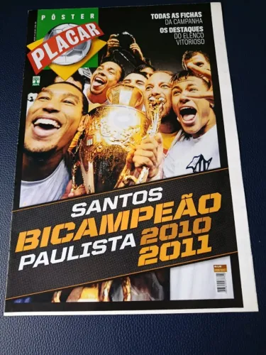 6 Revistas-posters do Santos F.C. (Santos Bicampeão Paulista 2011/2012 + 5)- Posters novos