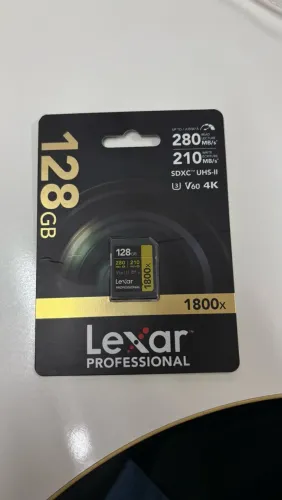 Cartão SD Lexar Professional 128GB 1800x UHS-II V60 4K - 280MB/s