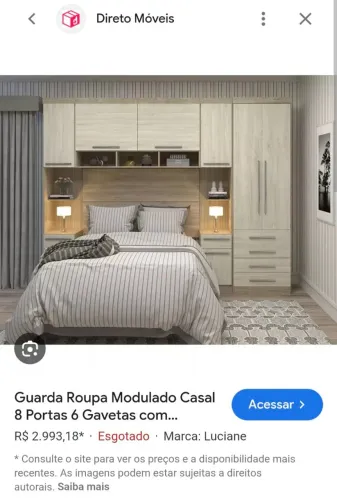 Guarda-roupa modulado de Casal Luciane Master