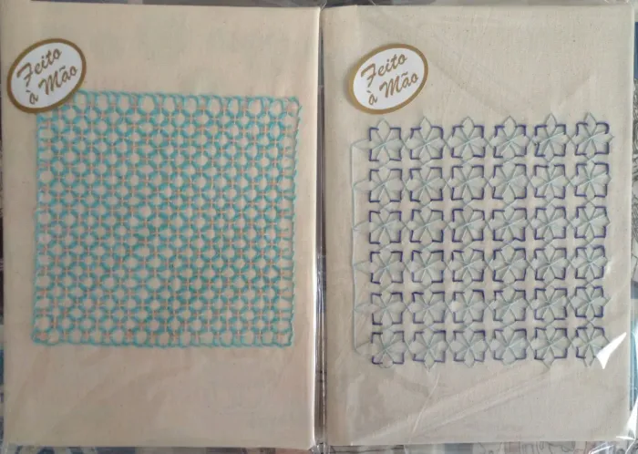 Caderno artesanal com bordado Sashiko