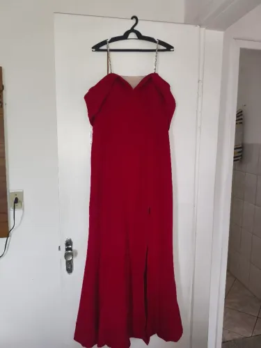 Vestido vermelho de festa/madrinha ? usado 1 vez