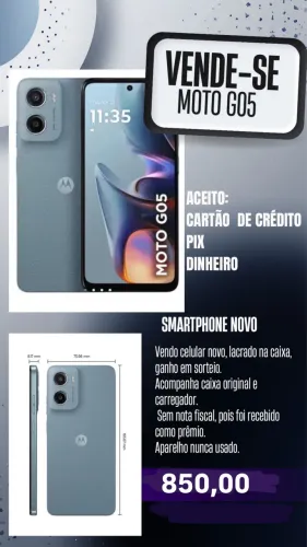 Celular Moto G05 Novo - PROMOÇÃO 